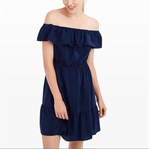 Club Monaco Off-Shoulder Navy Blue Dress